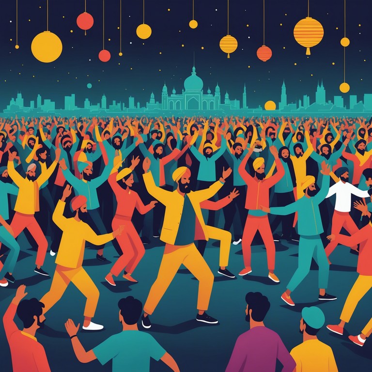 Combining pounding dhol beats with contemporary electronic music, this composition is an exhilarating soundtrack for vibrant dance floors and cultural celebrations, aimed at reviving traditional bhangra with a modern twist.
