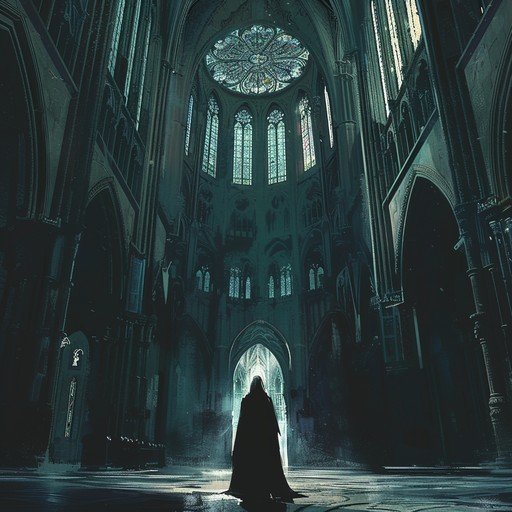 Submerge into a darkwave soundscape that portrays the shadows unveiled in a gothic cathedral. The brooding synthesizers and deep bass create a mystical ambiance, enhanced by distant choral echoes. The subtle percussion maintains a hypnotic rhythm, perfect for late night contemplation.