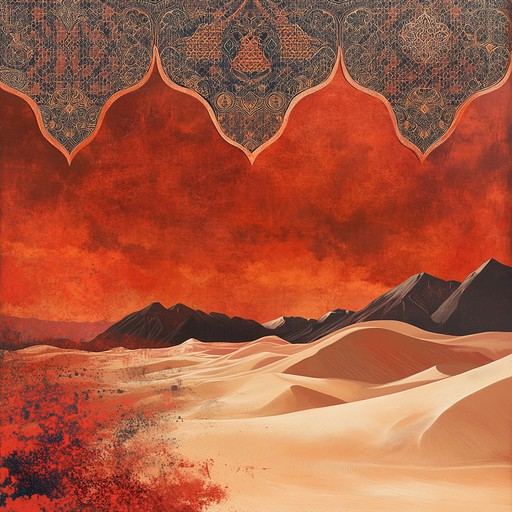 An energetic and aggressive instrumental track blending traditional middle eastern melodies with heavy percussion and modern metal elements, evoking the raw power and turmoil of desert conflicts and warrior spirits