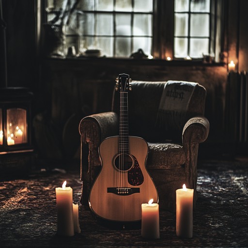 Embrace of tender passion navigates through layers of gentle strumming and soothing melodies, providing an intimate and heartwarming experience. The acoustic guitar's gentle touch creates a space for deep emotional reflection and tender romantic feelings, perfect for winding down or falling deeply in love.