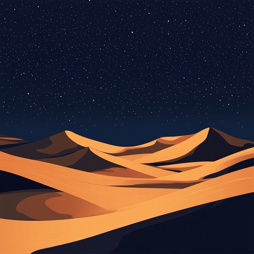 Immerse yourself in the mystique of a middle eastern desert caravan with exotic instrumentation, blending the sitar's droning melodies with rhythmic darbuka beats. The music evokes sand dunes shifting under a night sky filled with stars, mixing traditional and modern sounds to create a journey that is both ancient and futuristic.