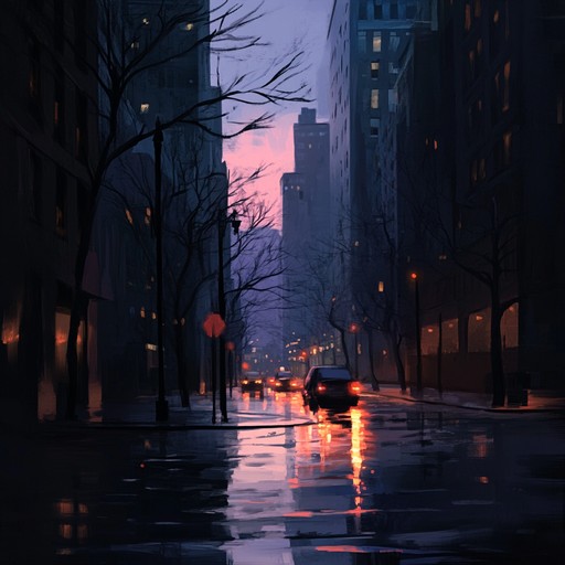 A deeply reflective instrumental rap that uses soulful bass lines and a smooth, melodic beat to evoke the emotions of self reflection while navigating the quiet corners of a bustling city at twilight.