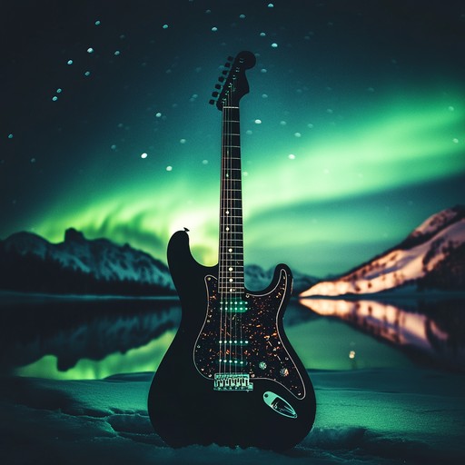 A high energy instrumental suomipop track featuring aggressive electric guitar riffs, pounding drums, and synth leads. Perfect for an intense, adrenaline pumping atmosphere reminiscent of a fierce northern battle under the aurora borealis.