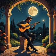 deep strums under a haunting full moon