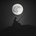 reflective hindustani melody under moonlit night sky atmosphere