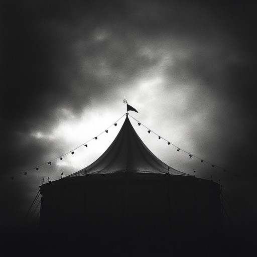 Imagine wandering through a sinister circus at midnight, where the air is thick with mystery and dread. The piano plays ghostly tunes as faint echoes of laughter turn into chilling whispers. Each eerie string pluck and unsettling harmonic guides you deeper into this dark reverie, capturing the essence of a haunted cabaret.