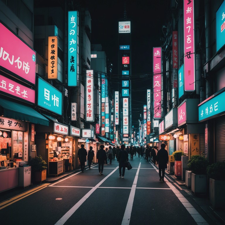 A vibrant fusion of funky guitar riffs and anime style melodies designed to evoke the bustling energy of tokyo. This track transports listeners directly into a vivid anime scene set in a futuristic neon lit cityscape, where tradition meets hyper modern, supported by a grooving bassline and funky electric guitar.