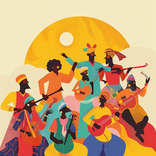 This track is a celebratory fusion of global sounds, featuring traditional instruments such as sitars, djembes, and panpipes. The piece reflects the vibrant energy of dawn, capturing the essence of joy and unity through its dynamic rhythms and spirited melodies. Ideal for enhancing a visual or event that seeks to convey a positive, hopeful start to a new day.