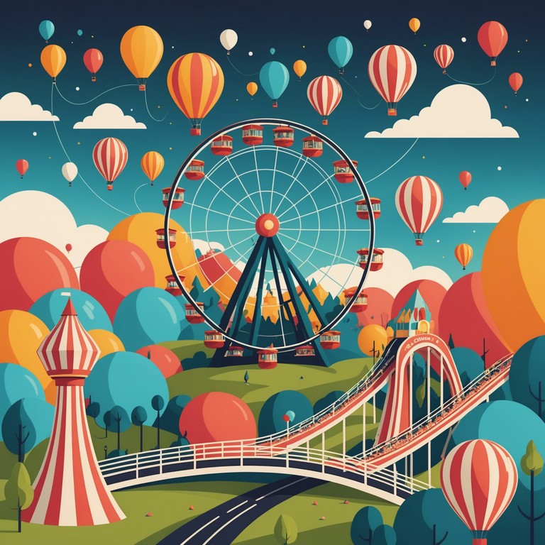 This track captures the essence of a thrilling ride through a magical adventure park with upswings, downward plunges, and whirlwind loops that invigorate and excite. Designed to make young listeners feel like they're on the adventure of a lifetime, venturing through enchanted landscapes filled with wonder and awe. The playful and spirited melody mimics the unpredictable and gleeful paths of the park's most delightful rides