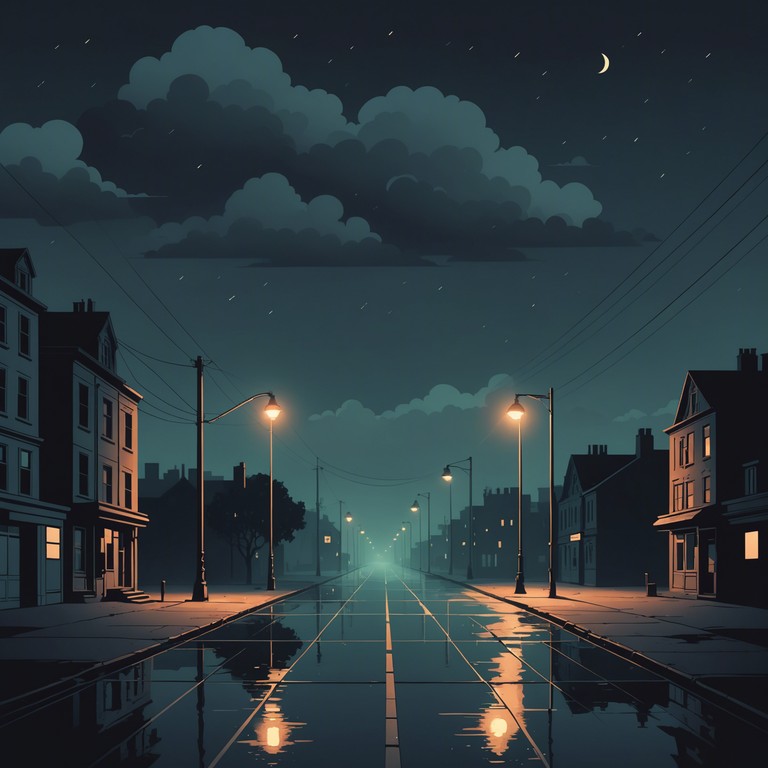 This track captures the essence of a solitary, introspective journey through sound, featuring a solo electric guitar that weaves between plaintive cries and gritty resolve, drawing heavily on classic blues rock influences with a brooding twist. The rhythm mimics the heartbeat of a restless night, evoking a scene of reflective solitude under a tempestuous sky.