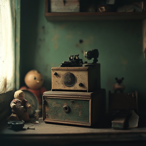 An evocative piece capturing the melancholy of forgotten childhood memories, blending the simplicity of a nursery rhyme with the deep emotional weight of a somber lullaby. The ethereal tones and gentle rhythm create an atmosphere of nostalgia and longing. An evocative piece capturing the melancholy of forgotten childhood memories, blending the simplicity of a nursery rhyme with the deep emotional weight of a somber lullaby. The ethereal tones and gentle rhythm create an atmosphere of nostalgia and longing.