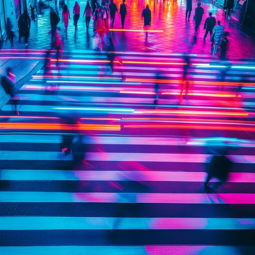 A high energy instrumental with glistening synth melodies and a driving beat, capturing the anxiety and excitement of a bustling city night. The tension in the background keeps listeners on edge while still being thrillingly engaging.