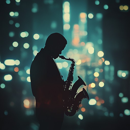 An instrumental track blending smooth jazz saxophone melodies with ambient electronic textures, creating a sultry, immersive atmosphere perfect for late night introspection.