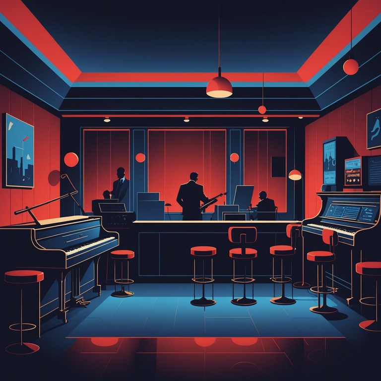 Immerse yourself in the sultry atmosphere of silken shadows unfold, where soft jazz piano melodies intertwine with the smooth rhythms of a double bass, crafting a soundscape perfect for intimate evenings. The lush arrangement brings a velvety richness, evoking images of dimly lit lounges and close, personal encounters