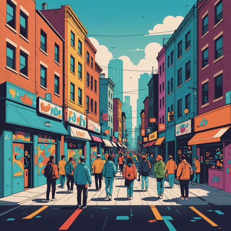 This track blends the gritty, pulsating rhythms of grime with light hearted, whimsical elements to depict the playful side of urban life. As the beats flow, imagine exploring vibrant city streets with a sense of joy and spontaneity.