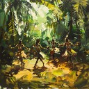 energetic beat in a vibrant wild jungle dance.