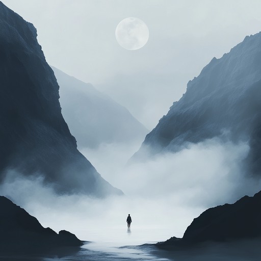 An instrumental piece blending haunting melodies and atmospheric tones, capturing the essence of wandering alone in misty valleys where echoes of the past linger