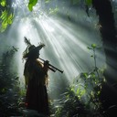 ethereal andean folk melodies echoing through ancient trees