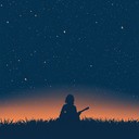 acoustic guitar serenades under moonlit skies