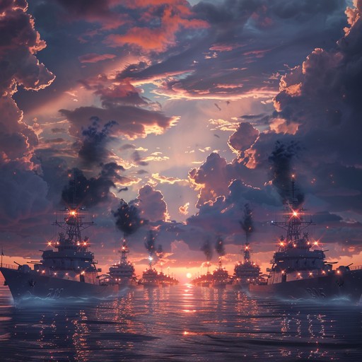 An evocative instrumental hymn inspired by russian navy's storied past. With orchestral depth, it melds solemn chants, proud brass, and sweeping strings. The melody unfurls like a majestic naval journey, celebrating courage, faith, and the indomitable spirit of sailors. The powerful arrangement captures the vastness of the sea and a seafaring soul's resilience, offering listeners a profound spiritual experience.