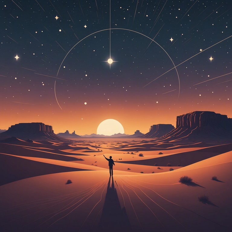 This track brings together the enchanting scales of middle eastern music and the pulsating beats of western electronic, symbolizing a mystical convergence of contrasting cultural winds. The piece hints at a journey through time and space, evoking the vastness of the desert and the mystery of an oasis.