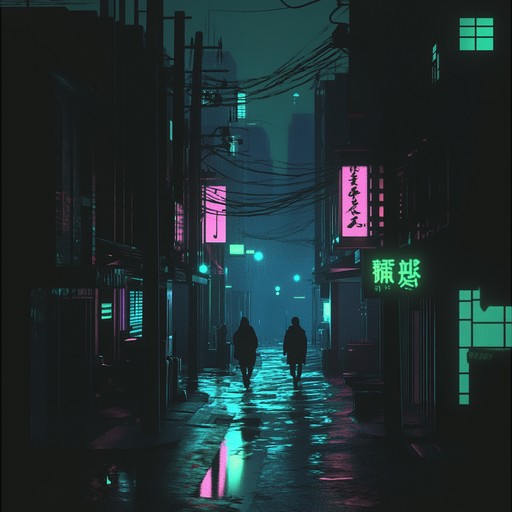 An ominous instrumental track inspired by the dark underbelly of tokyo's vibrant neon streets. This j pop composition features unsettling melodies, ghostly synths, and haunting beats that transport listeners to a shadowy, futuristic cityscape. The eerie atmosphere gradually intensifies, building suspense and tension throughout the piece.