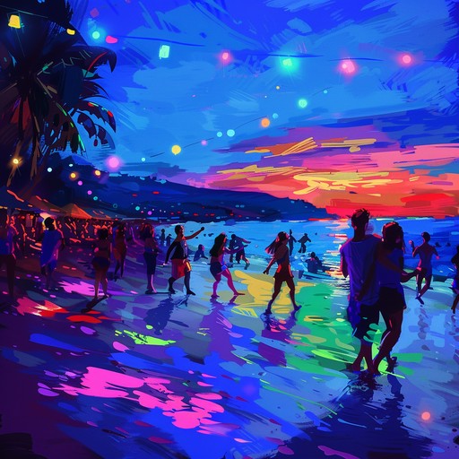 Imagine a vibrant beach scene, where rhythmic beats and tropical melodies fill the air, encouraging endless dancing and enjoyment under the sun. This track captures the essence of summer fun and the freedom of the seaside.