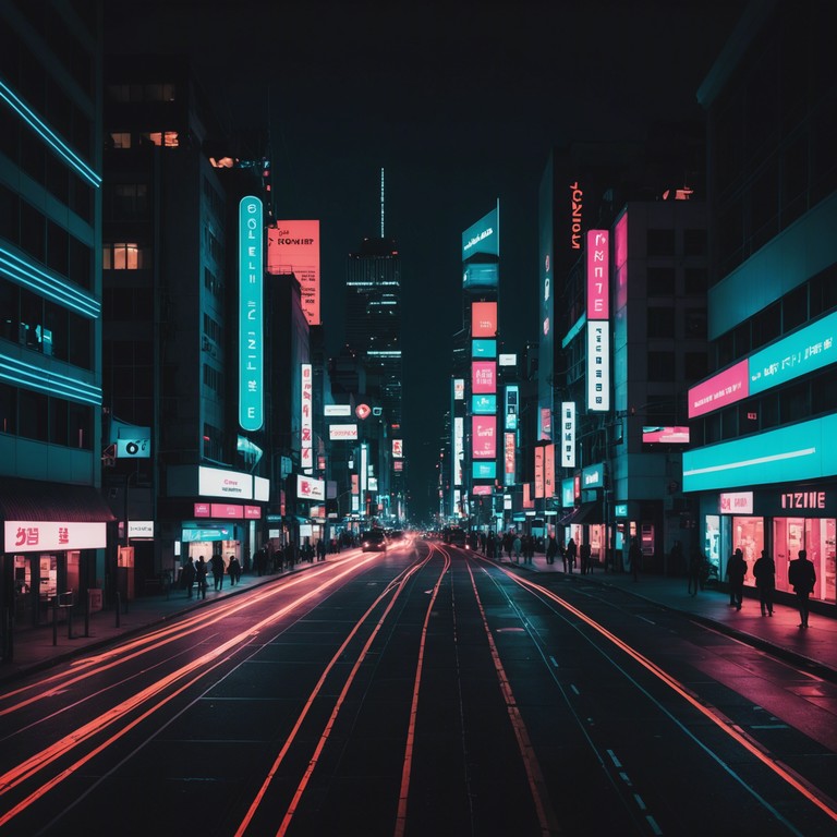 A driving electro track infused with vibrant city vibes, featuring synth driven dynamism that captures the pulsating life of an electric metropolis at night. The dynamic layers of the synthesizer set the stage for a soundscape that embodies the energy and resilience of city dwellers, merging classic electro elements with a modern rhythmic pulse.