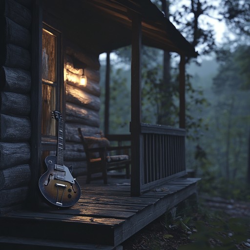 A hard rock instrumental intertwining soulful electric guitar with the plaintive tones of appalachian folk music, expressing deep sorrow and longing found in rugged mountains.