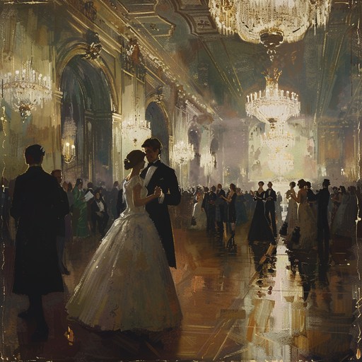 Think of grand ballrooms with chandeliers, lively dancing, and elegant attire. This instrumental waltz captures the essence of a victorian era celebration, with a combination of regal melodies and rhythmic patterns to inspire gaiety and festivity. The ebb and flow dynamics reflect the dancers' movements, making it perfect for a joyful celebration.