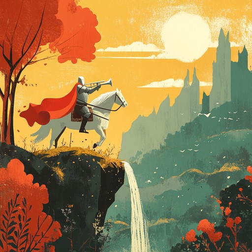 An instrumental nursery rhyme depicting a brave knight's quest, with bold and triumphant melodies that inspire courage and adventure in young listeners.