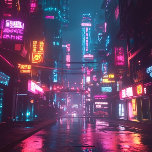 Dive into a dystopian metropolis where synthetic hearts beat with human longing. This instrumental track blends cyberpunk aesthetics with passionate undertones, driven by pulsating synths and electric guitars, encapsulating the struggle and hope within a neon lit future.