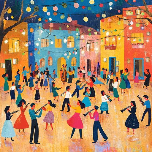 An energetic instrumental klezmer piece that captures the essence of joy and celebration, featuring lively clarinet melodies over spirited rhythms. The song evokes images of festive gatherings, dance, and communal happiness, bringing listeners on an uplifting auditory journey