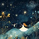 playful journey in a whimsical, starlit dreamscape