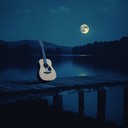 soft, emotive guitar strings under a serene summer sky