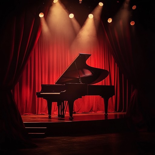 An instrumental piece blending enigmatic melodies with the sultry atmosphere of a 1920s cabaret, featuring haunting piano chords and subtle rhythms that evoke intrigue.