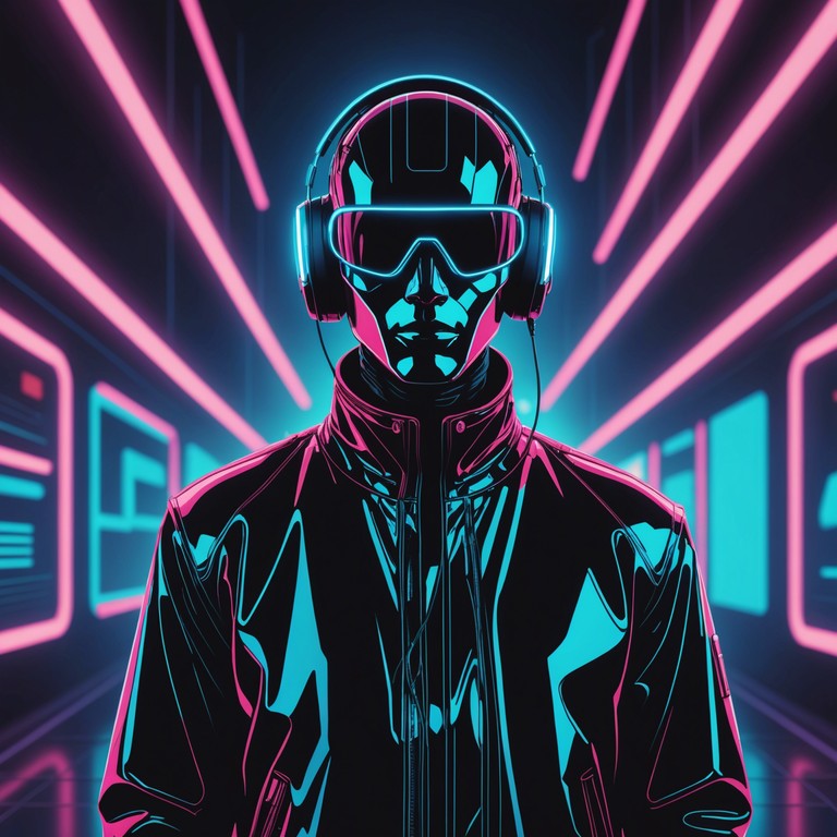 Dark circuit pulse delves deeper into the heart of a city controlled by artificial intelligence. It’s a thematic exploration of resistance and existence in a cybernetic environment, with pulsing beats and whispered synth lines creating a tense atmosphere.