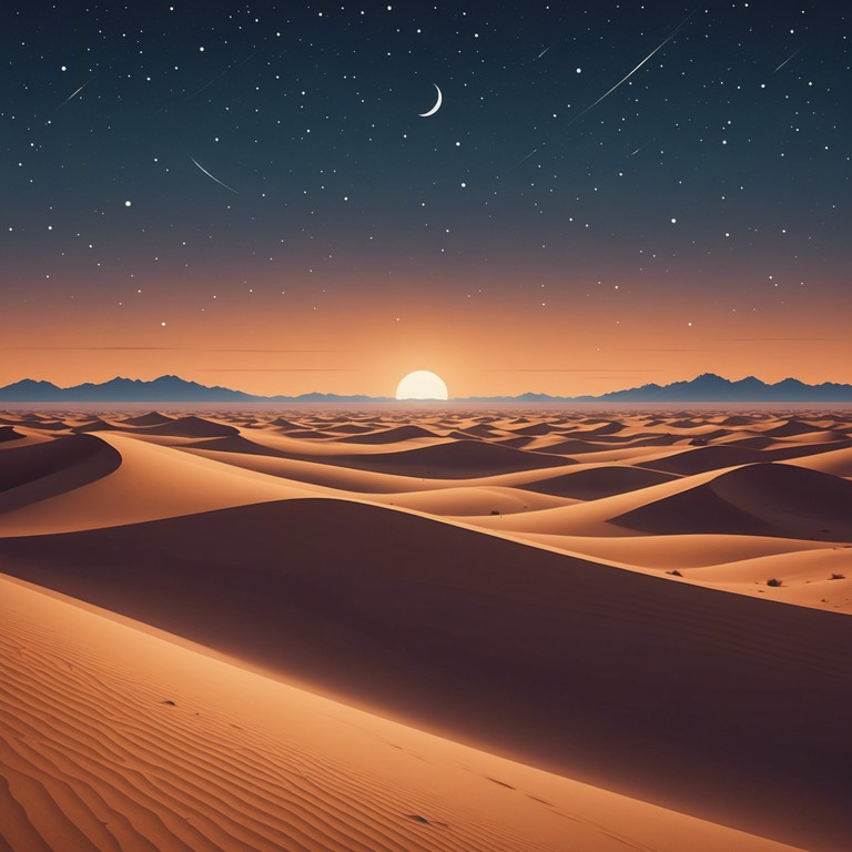 Embodying the essence of an enchanting desert expedition, this composition merges the intensity of an orchestra with the mystery of desert inspired tones to create a captivating auditory journey.