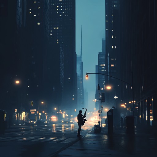 An instrumental jazz composition that takes listeners on a contemplative journey through quiet city streets after midnight, blending soulful saxophone melodies with subtle piano harmonies to evoke feelings of introspection and solitude.