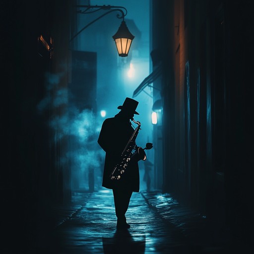 An instrumental piece blending gritty urban sounds with smooth jazz, invoking the atmosphere of a smoky late night lounge in an underground city setting.