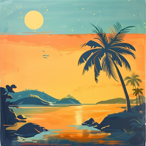 A gentle instrumental calypso tune that paints a picture of a peaceful island sunset, using steel pan to deliver warm and nostalgic melodies that evoke joy and relaxation.