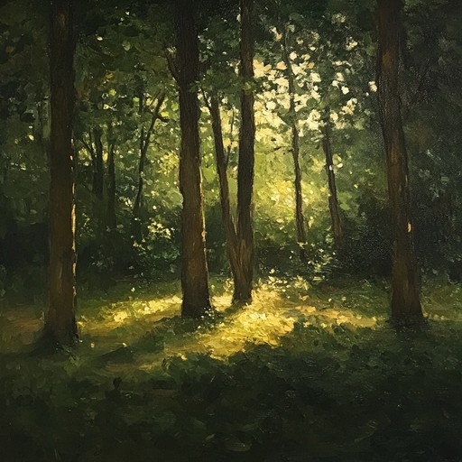 This composition highlights the piano as it emulates the rustling of leaves and the subtle sounds of an ancient forest. The arrangement suggests an old, mystical woodland where nature speaks through whispering winds and distant wildlife. The melody intertwines with the ambiance of gentle forest sounds, creating a captivating harmony that evokes the serenity and mystery of untouched lands.