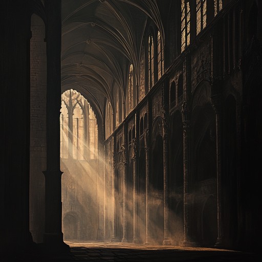 Step into a cathedral at twilight, the pipe organ playing eerie, resonant melodies. Each note is an echo that builds tension and fills the dark, mystical atmosphere with an aura of haunting foreboding.