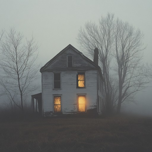 In the emptiness of an abandoned house, unnerving tones reverberate through the rooms. The music conjures an atmosphere thick with mystery and the supernatural, as if ghosts linger in the shadows. The eerie soundscapes stir a profound sense of unease.