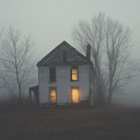 unnerving tones resonate through a deserted, haunted old house.