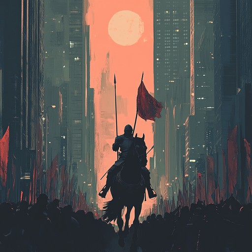 A majestic and uplifting orchestral piece conveying the grandeur and glory of a hero returning home after a victorious quest. Stirring strings, bold brass, and energetic percussion build to an awe inspiring crescendo.