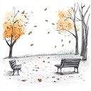 lo fi beats under autumn leaves.