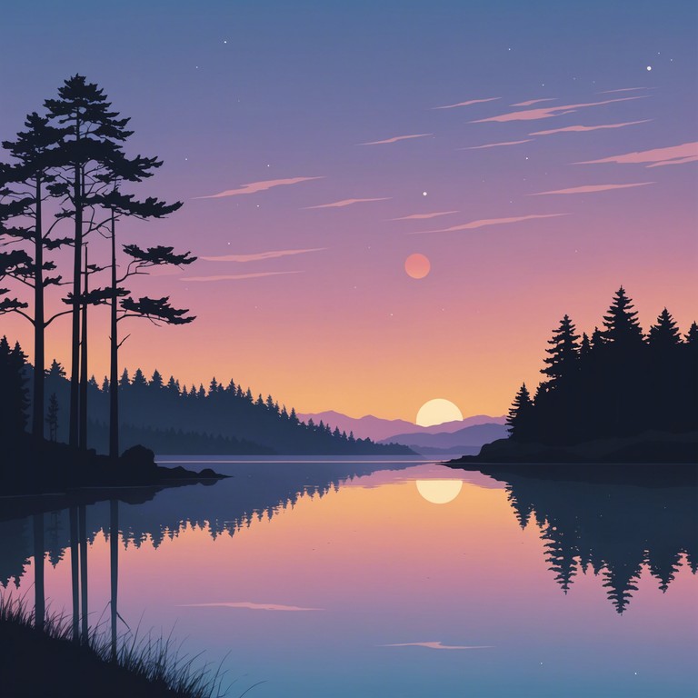 Immerse in the serene soundscapes designed for deep relaxation and contemplation under the twilight sky. Soft electronic synths create a comforting blanket of calm, perfect for evening relaxation or studying. Each note gently floats, building a tranquil auditory experience that lulls the listener into a state of peaceful introspection.