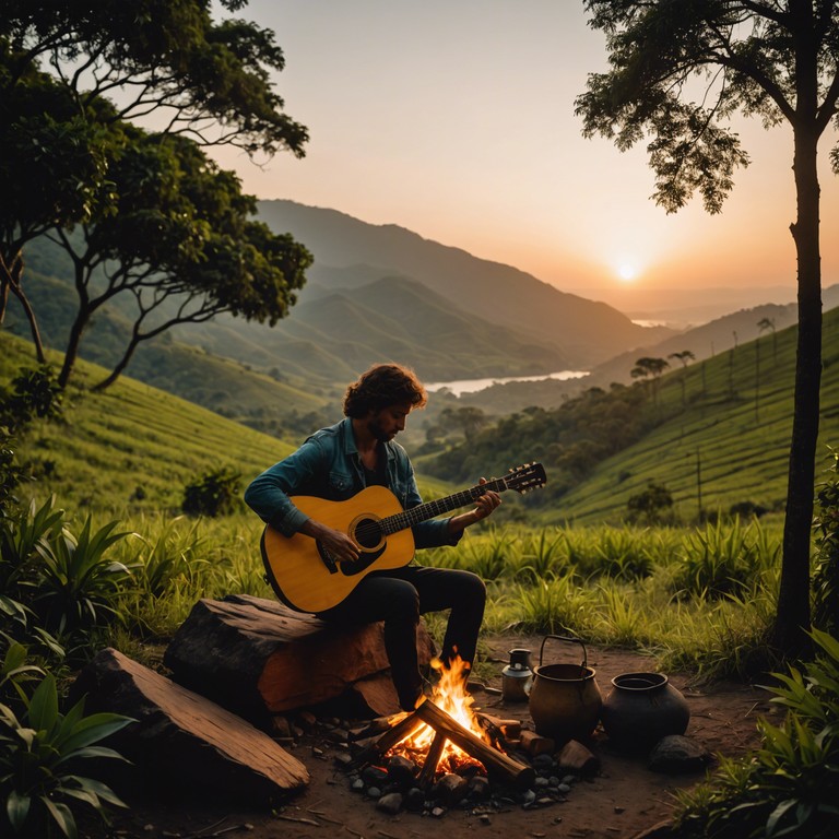 Imagine a fusion of vibrant rhythms and soothing melodies capturing the essence of sunset rides through the expansive brazilian countryside. This sertanejo track combines traditional brazilian instruments with modern production techniques to create a dynamic, feel good anthem that encapsulates the excitement and tranquility of a perfect evening ride.