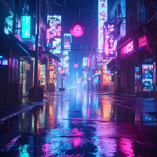 This instrumental track captures the melancholy of a high tech dystopian cityscape. Combining the soulful undertones of a brooding electric piano with pulsating synthetic beats, it transports listeners to a neon lit world filled with longing and nostalgia. The melody weaves through dark alleyways and towering skyscrapers, painting a vivid picture of a future both beautiful and bleak.